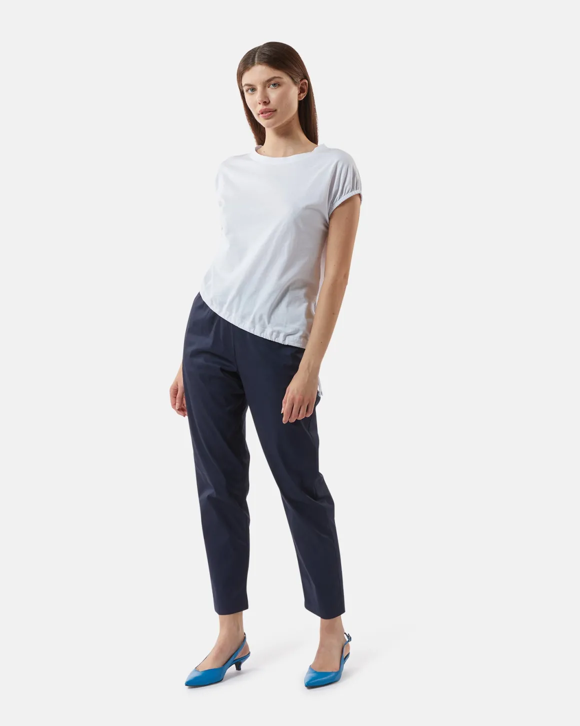 T-shirt with asymmetrical cutting