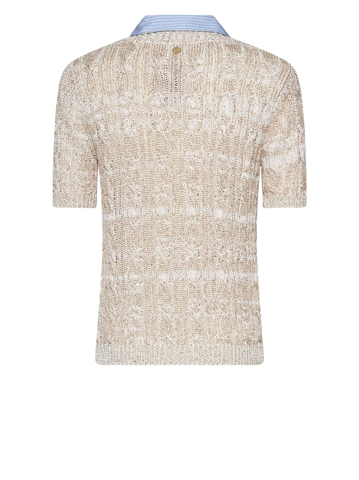 T-shirt with contrasting collar and refined design