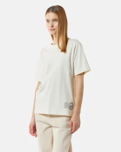 T-shirt with lateral printing