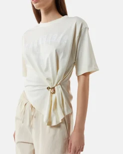 T-shirt with printing and metal details