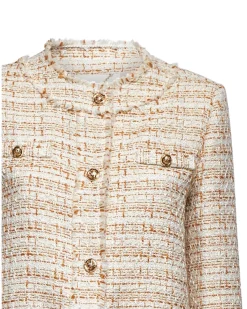Tweed jacket with gold buttons