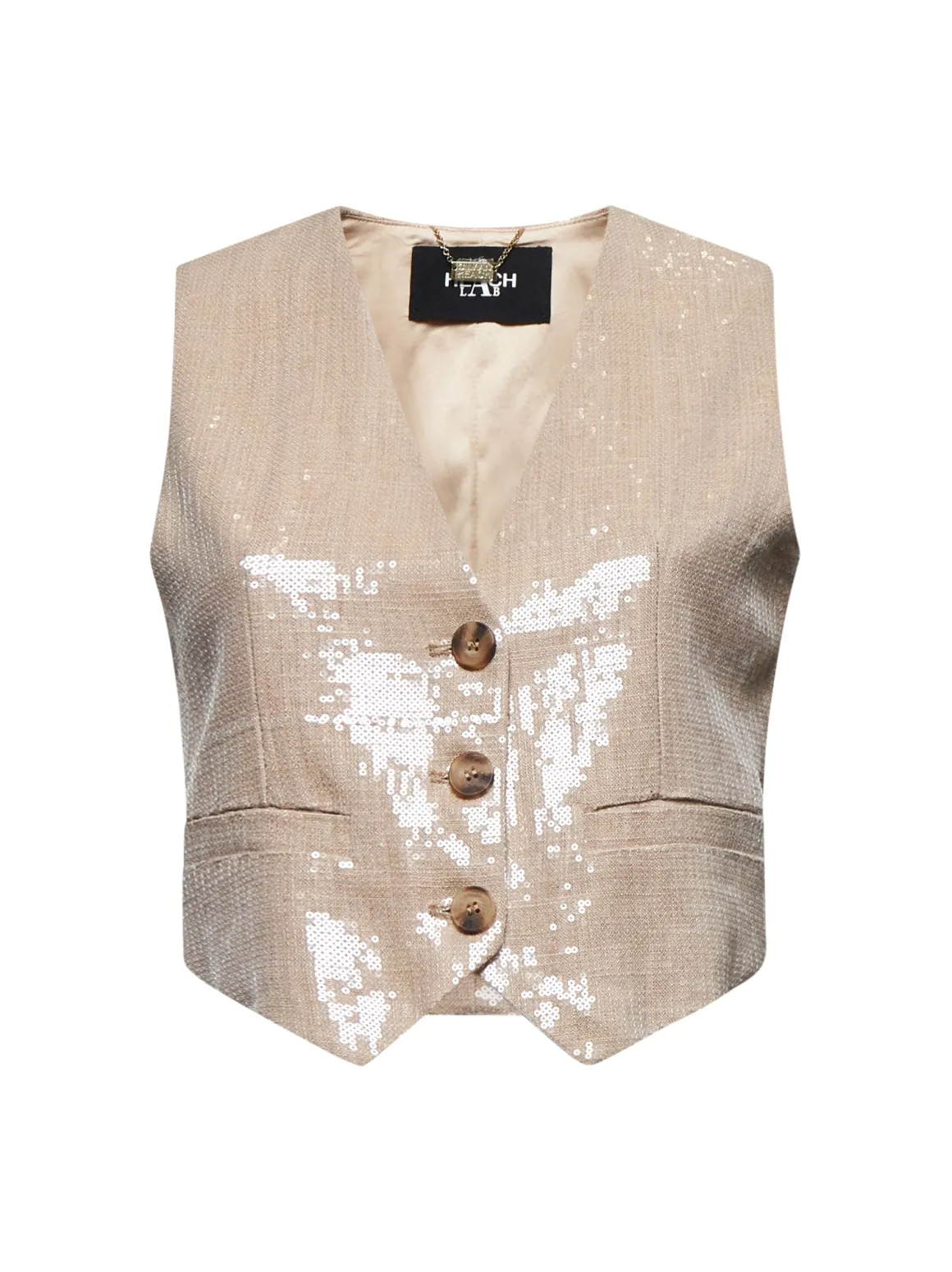 Vest with sequins