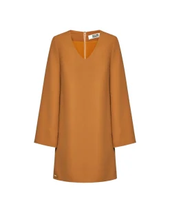 V-neck dress with wide sleeves