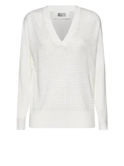 V-neck sweater with decorative detail