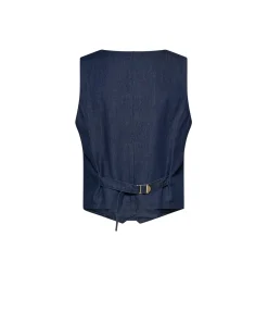 Waistcoat with tailored lines and button closure