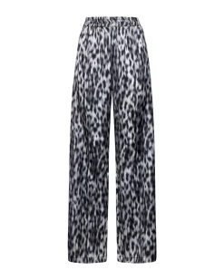 Wide printed trousers