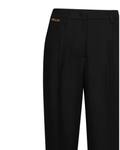 Wide trousers with elastic waist