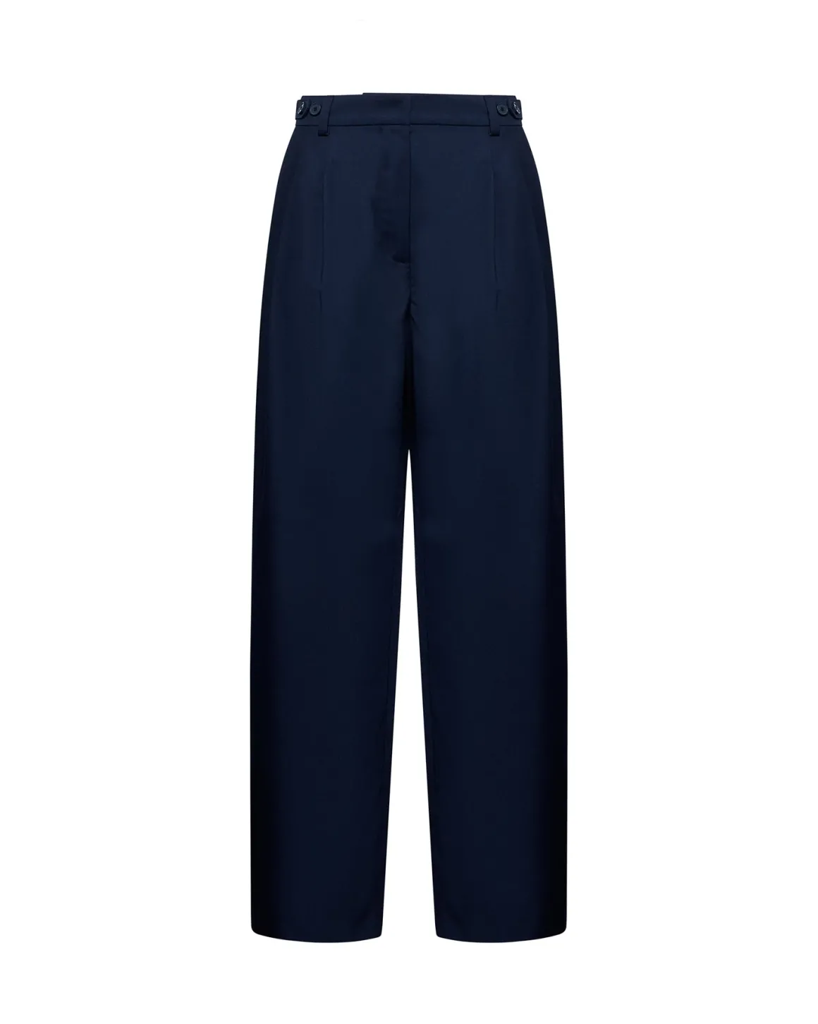 Wide trousers with structured pleats