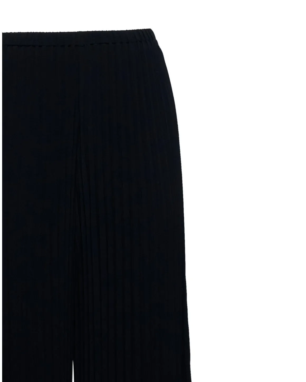 Wide trousers with vertical ribs