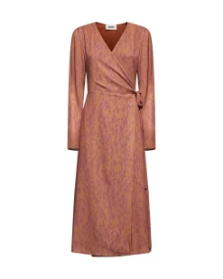 Wrap dress with V-neck