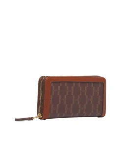 Zip wallet with all-over logo