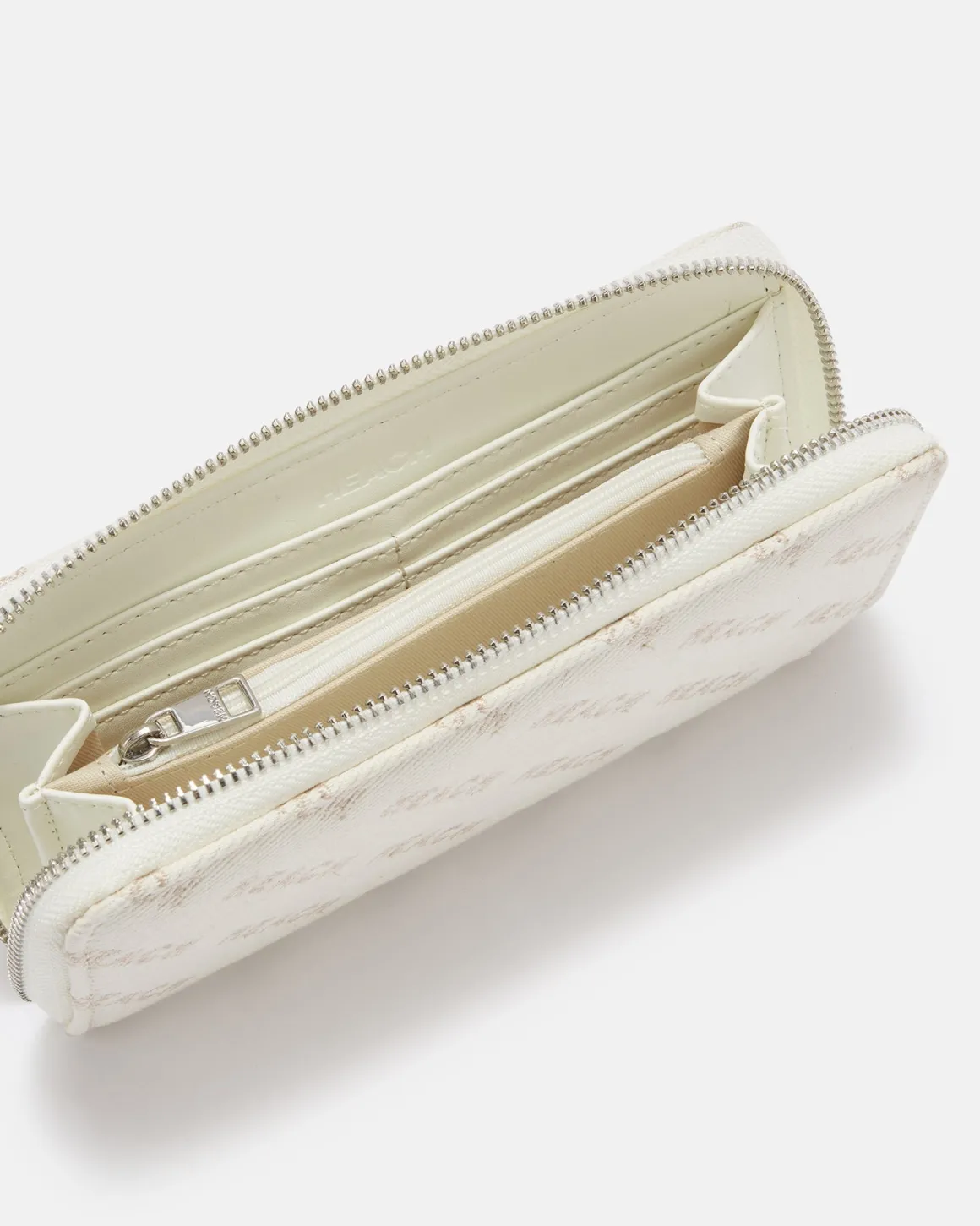 Zip wallet with all-over logo