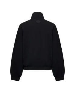 Zip-up sweatshirt with high neck